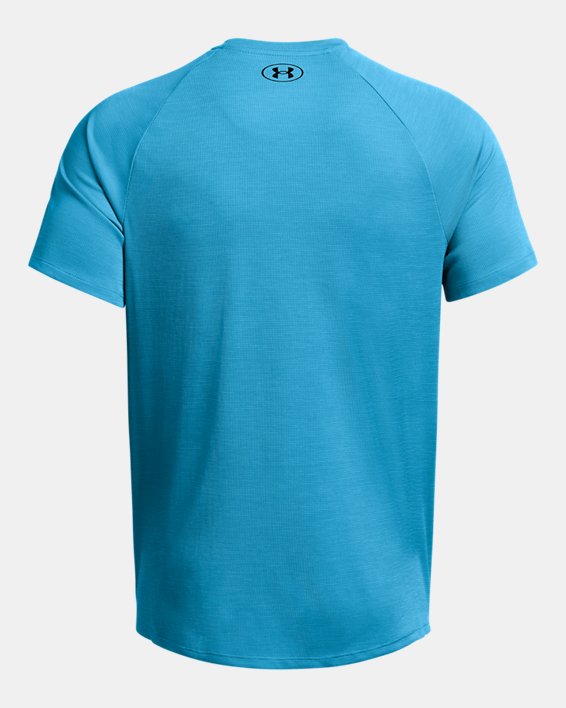 Męska koszulka z krótkimi rękawami UA Tech™ Textured, Blue, pdpMainDesktop image number 4